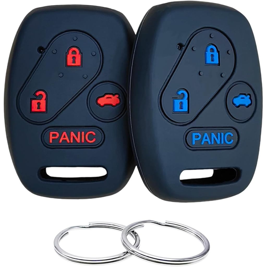 Vỏ bọc chìa khóa cao su silicon Tương thích với 2003-2015 Honda Hybrid EX Accord Civic SI CR-V EX El