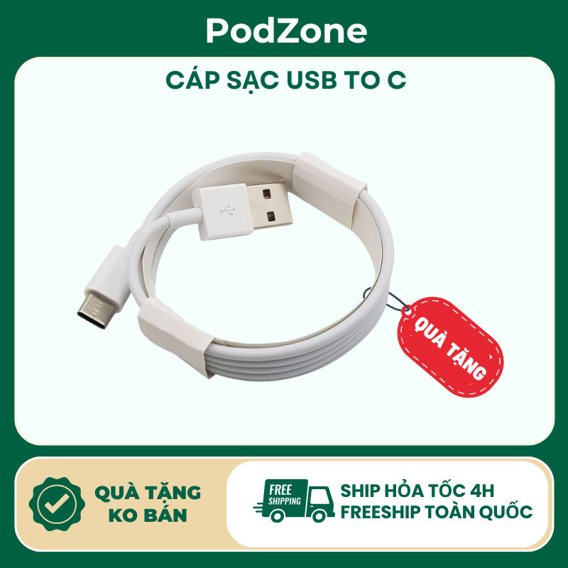 [TẶNG] Cáp Sạc USB To Type C I MS4