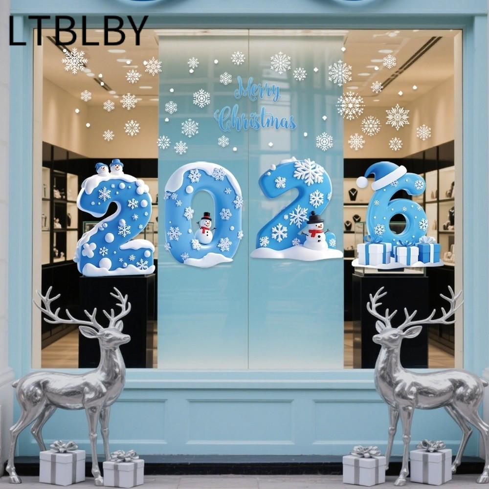 LTBLBY Xmas Kính Decal, Decal Kính PVC Giáng Sinh Dán Cửa Sổ, Có Thể Tháo Rời Ông Già Noel Tĩnh Dán 