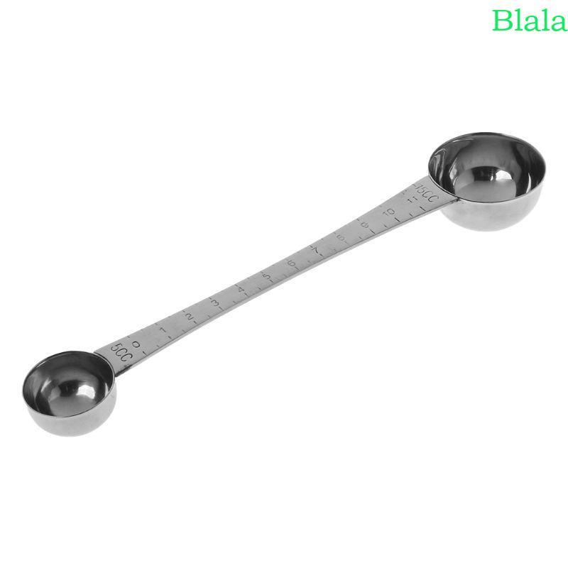 Stainless Steel Double Ends Measuring Spoon With Scale Coffee Scoop Tablespoon