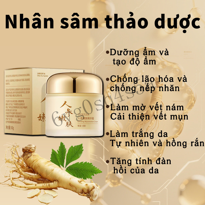 Kem Nám Tàn Nhang Nhân Sâm  Hộp 60g Kem Mờ Thâm Nám Tàn Nhang Dưỡng Ẩm Sáng Da Ngừa Lão Hóa