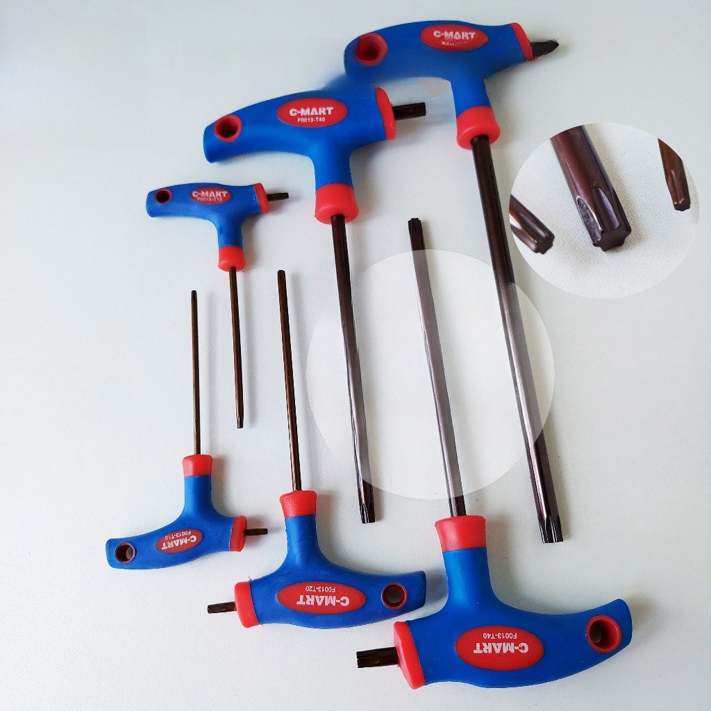 Lục giác bông chữ T C-Mart F0013, lục giác hoa thị T9 đến T50