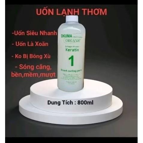 01Uốn Lạnh DKUMA ORGANIC Keratin Collagen Protein 800ml Women Nữ