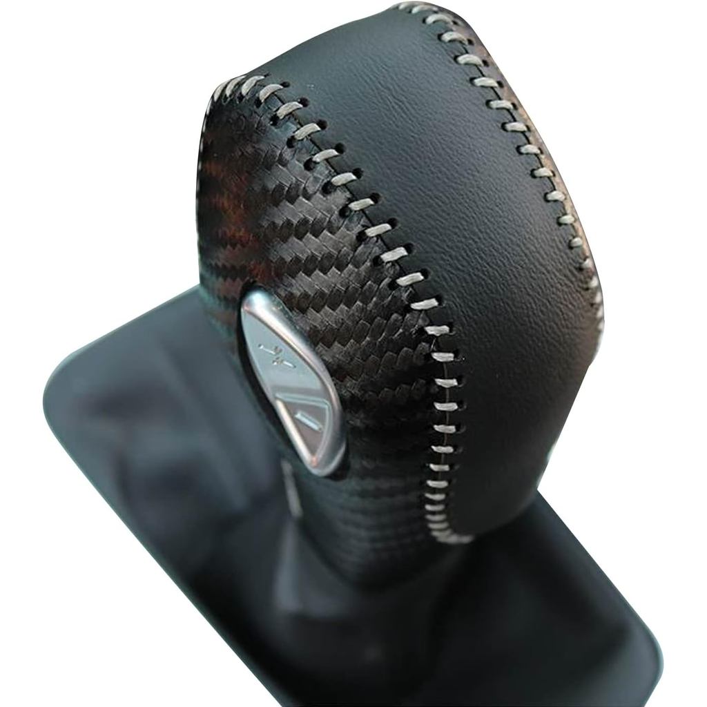 PU Sợi Carbon Ô Tô Bánh Răng Dịch Chuyển Núm Bao Phù Hợp Cho Xe Ford Focus 2012 2013 2014 2015 2016 