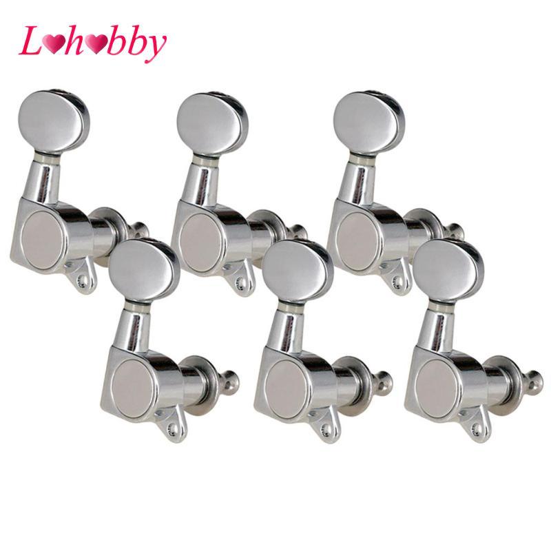 Lohobby 6x Sealed Gear Tuning Pegs Đầu máy cho các bộ phận đàn Guitar điện Acoustic