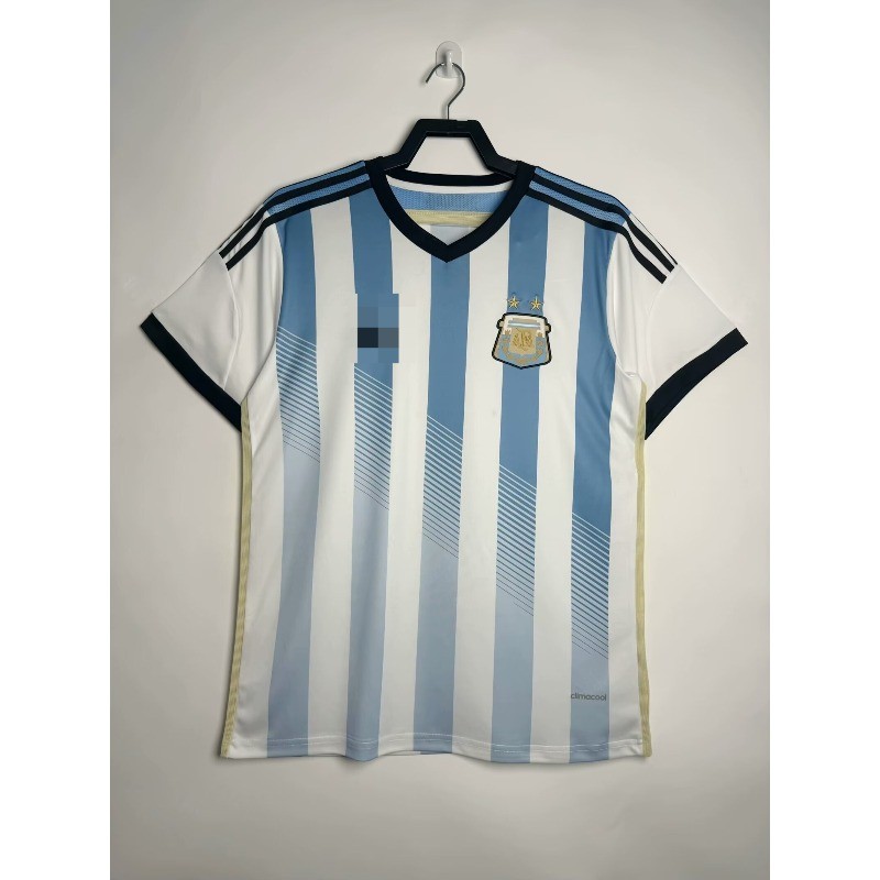 Áo đấu ngắn tay bóng đá sân nhà Argentina 2014 Retro