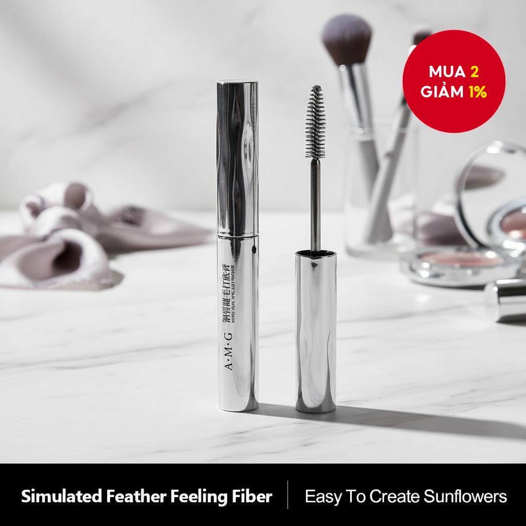   A.M.G Mascara Chuốt Mi Dạng Ống Giữ Nếp Tạo Độ Dày Chống Nước Chống Mồ Hôi Tự Nhiên Không Lem 