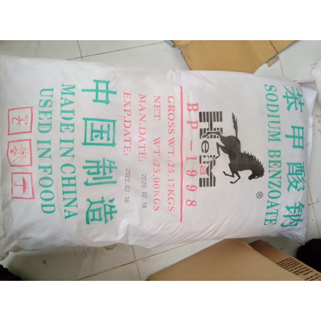 Natri benzoate - Bảo quản Benzoate_TQ_1kg/gói.  Sodium benzoate - C6H5COONa - Chất bảo quản thực phẩ
