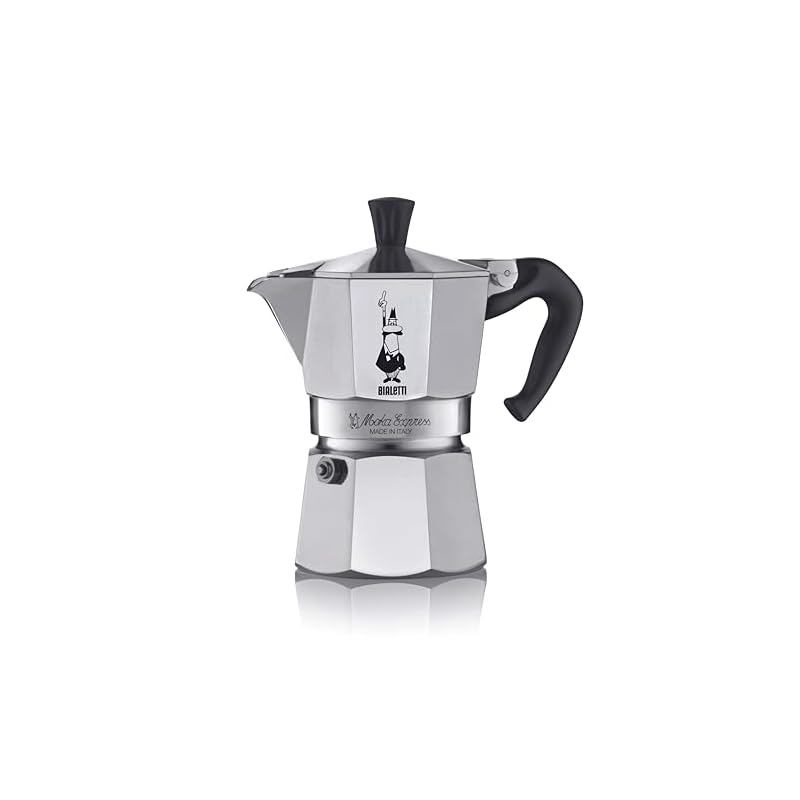BIALETTI Bialetti Moka Express 3-cup Direct Flame (Coffee Maker, Espresso Maker, Moka Pot)