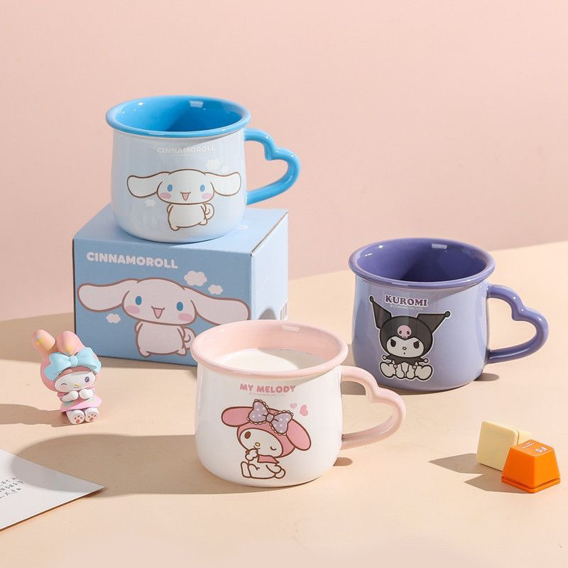 Cốc gốm Kuromi Cinnamoroll Mug Melody Mug 350ml ❈ 🍎 350ml