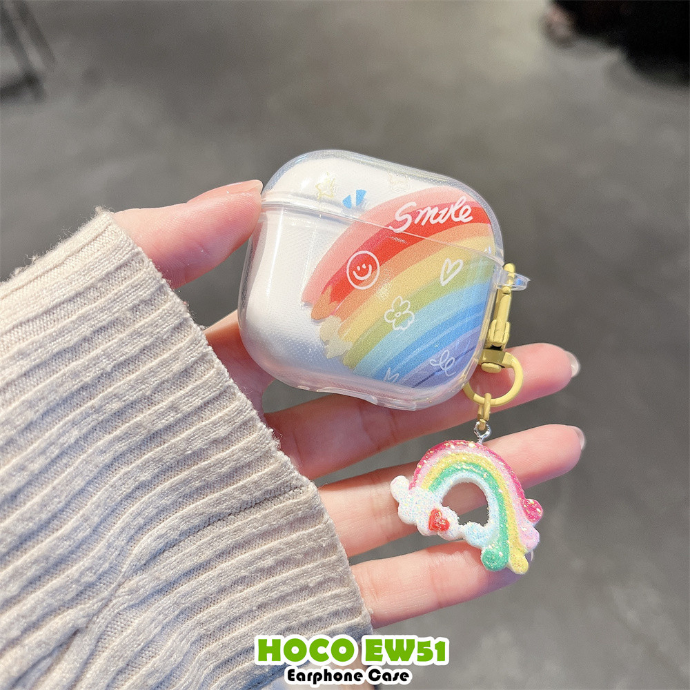[Xu Hướng Mặt Trước] Dành Cho Vỏ HOCO EW51 Vỏ Tai Nghe Silicon Mềm DIY Mèo Dễ Thương