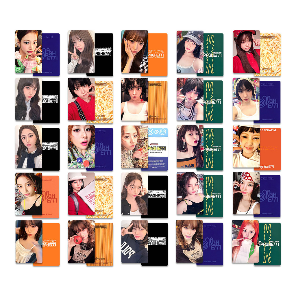 5 Chiếc SPAGHETTI Photocards Khác Nhau WEVERSE TIÊU CHUẨN 2025 EASY CRAZY HOT Album Lomo Cards SAKUR