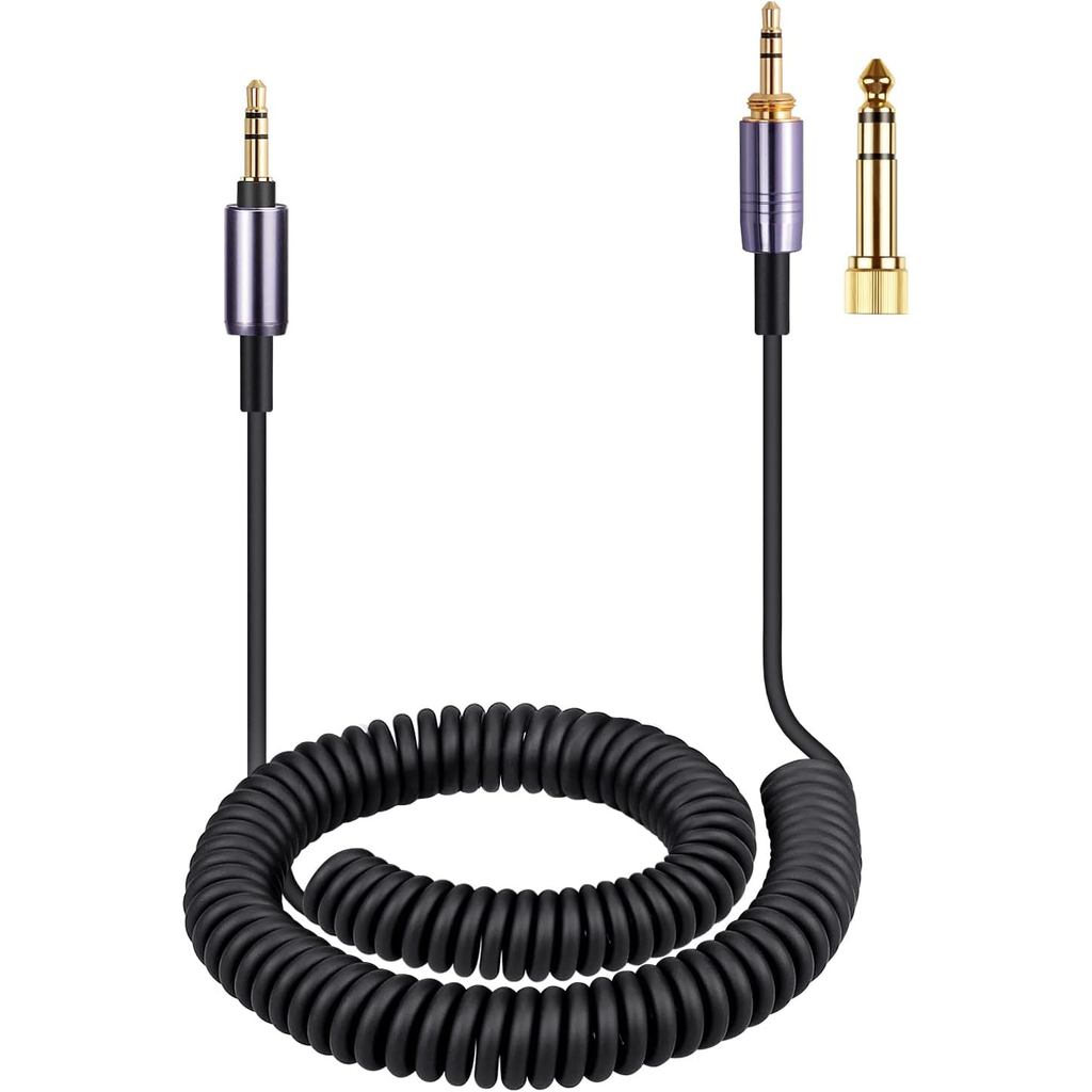 Cáp ATH-M50xBT, Dây Aux cuộn thay thế cho Audio Technica ATH-M50xBT2, Tai nghe không dây ATH-SR50BT,