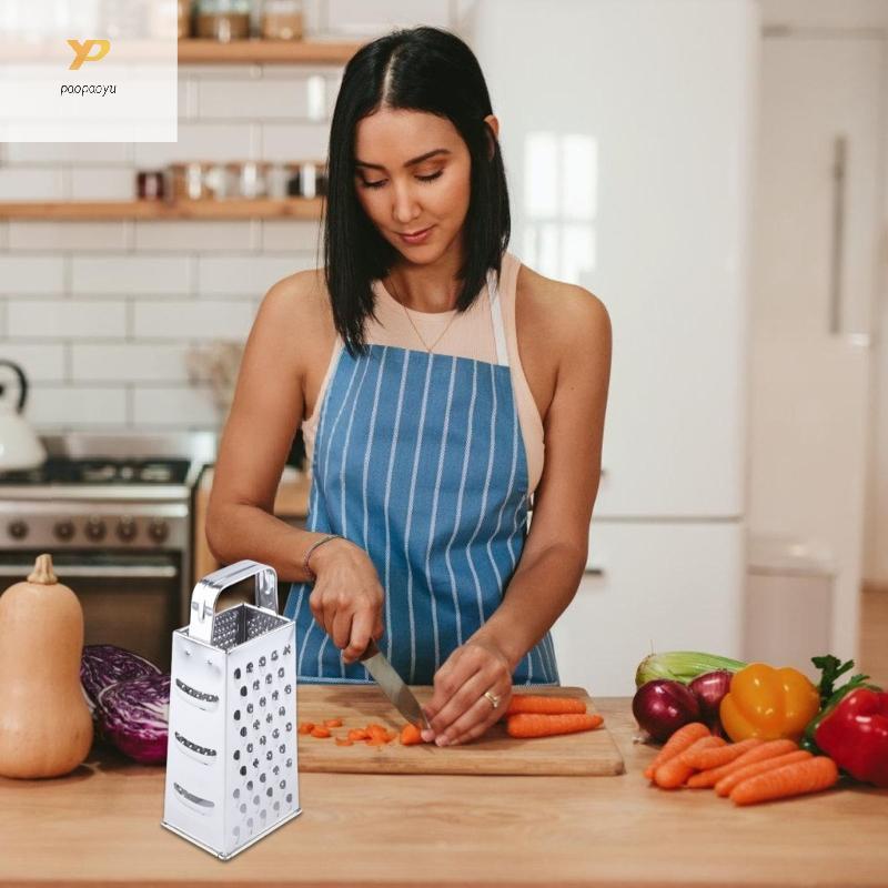 4 Side 430 Nonrust Steel Vegetable Grater Flat Ergonomic Handle Slicing Tool