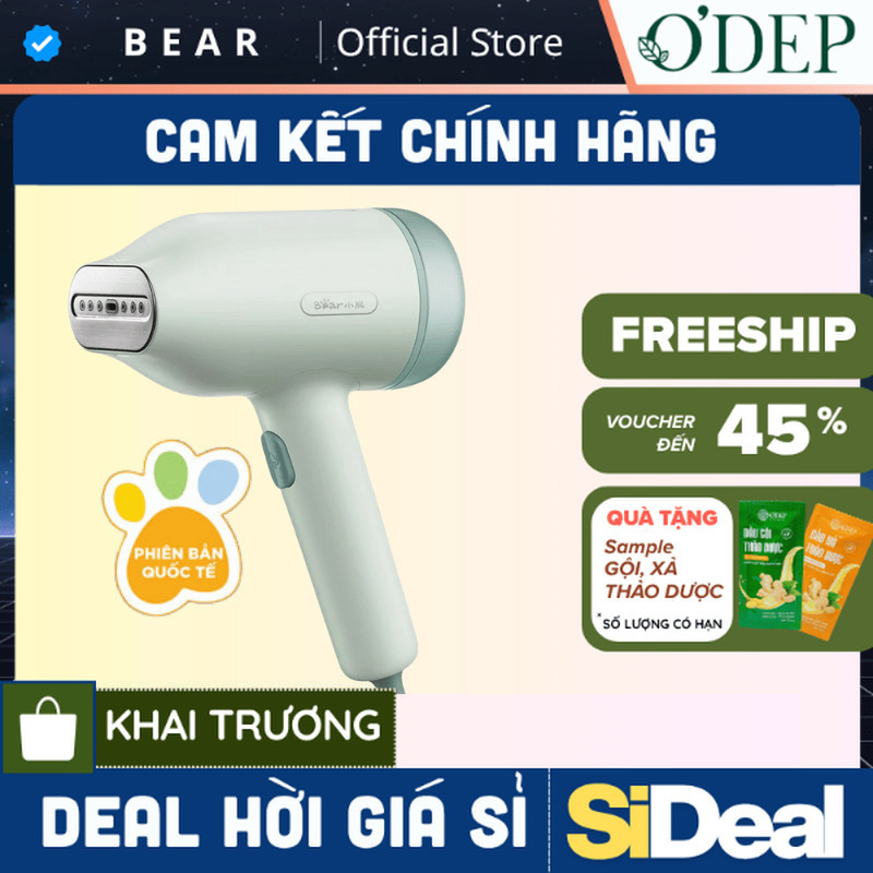 Bàn ủi hơi nước cầm tay Bear GTJ-B10S1 - Hàng chính hãng - Bảo hành 18 tháng - SIDEAL SIO