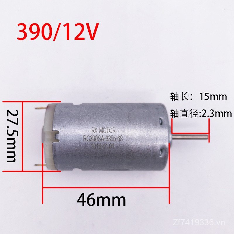 390 Motor 7.4V3.7V / / Xe hút bụi / 24V12V / J2IF