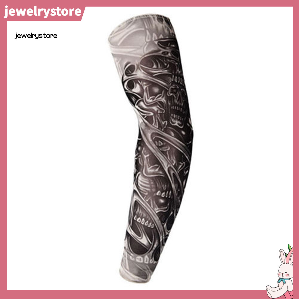 JET Áo Phối Họa Tiết Xăm Cho Nam Nữ, Chất Liệu Co Dãn, Chống Tia UV, Phù Hợp Đi Xe Đạp Ngoài Trời