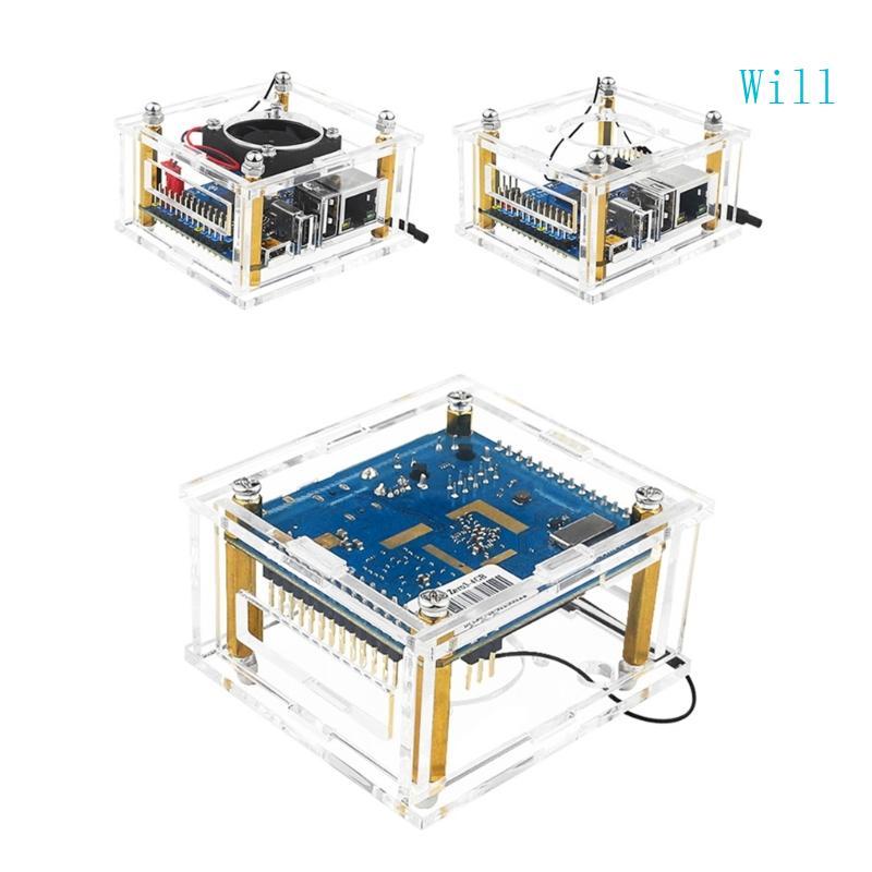 Vỏ bọc Acrylic Will Vỏ ngoài cho vỏ cam Pi Zero3 không có quạt