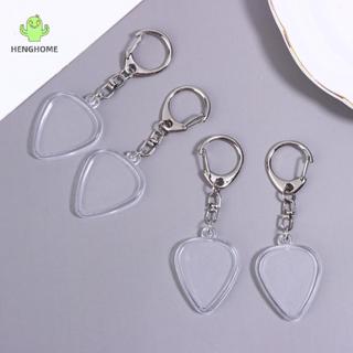 HENGHOME 3 / 5 Chiếc Guitar Pick Collection Box Móc Khóa Khung Ảnh Trong Suốt Có Thể Thay Thế Mặt Dây Chuyền Có Thể Tháo Rời Phụ Kiện Âm Nhạc *