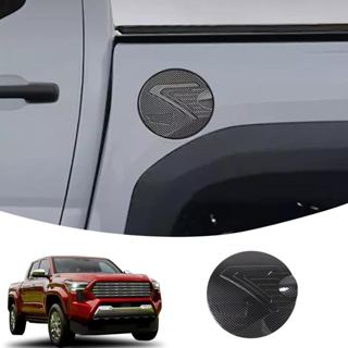 Vỏ bọc nắp bình xăng ô tô Tương thích với Toyota Tacoma 2024 2025 Vỏ nắp khí ABS Viền Vỏ bình xăng Vỏ dán 3D Trang trí phụ kiện ngoại thất (hạt sợi carbon)