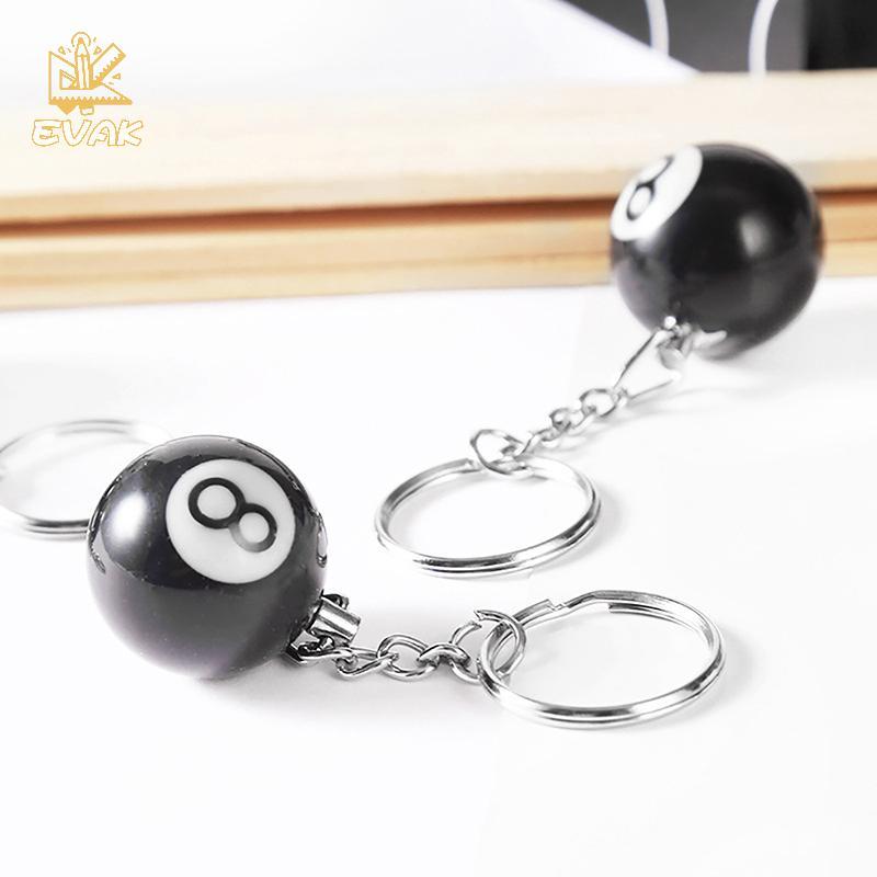 Alittlesetrtu Lucky Black No.8 Pool Ball Móc khóa 32mm Nhựa Ball Key Ring VN