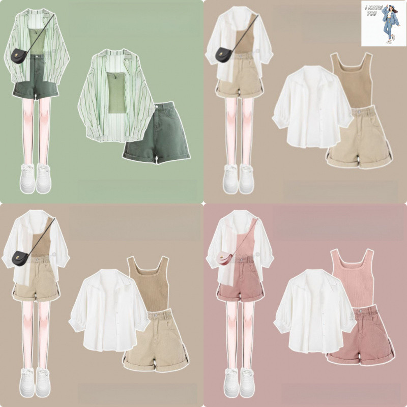 set Bộ Đồ Nữ set đồ nữ đồ bộ set đồ cho nữ bộ nữ thời trang set đồ nữ đồ bộ Bộ Áo Sơ Mi Chống Nắng P