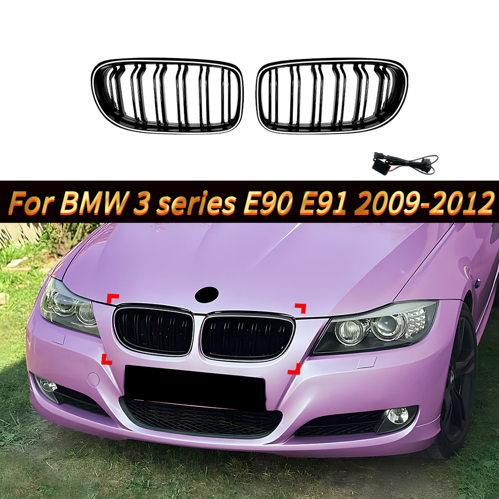 Lưới tản nhiệt đôi LED Glow cho BMW E90 E91 LCI 2009-2012 | Lưới tản nhiệt thận được chiếu sáng