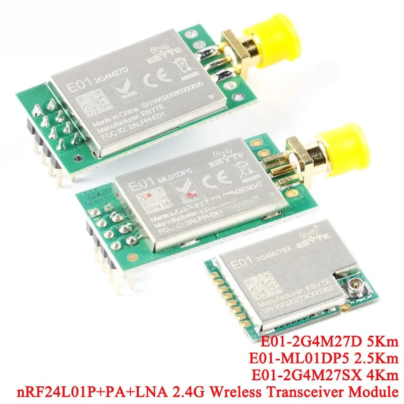 1-5 Cái E01-2G4M27D E01-ML01DP5 E01-2G4M27SX ebyte nRF24L01P nRF24L01 PA LNA Tầm xa 2.4GHz SPI DIP I