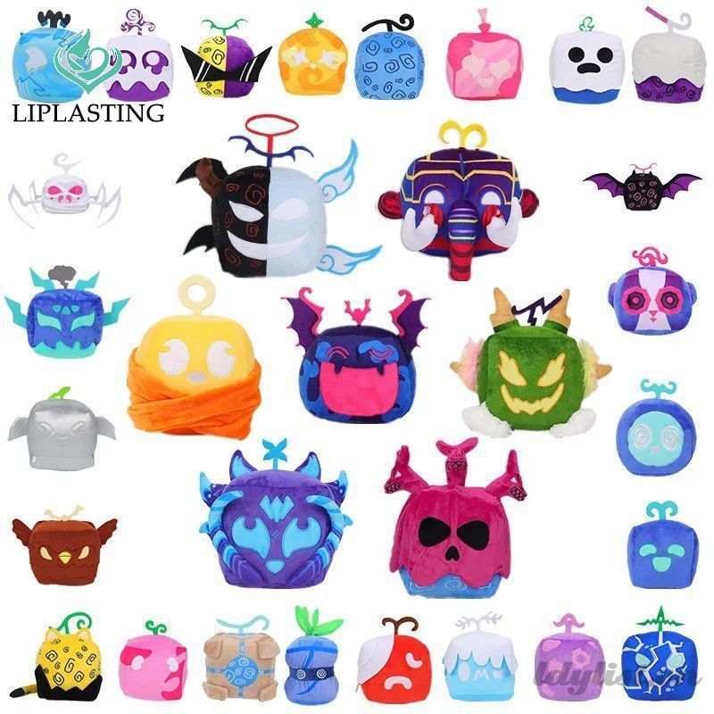 ღ Bojind Bojind Blox Fruit Game Device Mini Doll Japanese Cartoon Style Cute Bloxs Plush Fruit Props