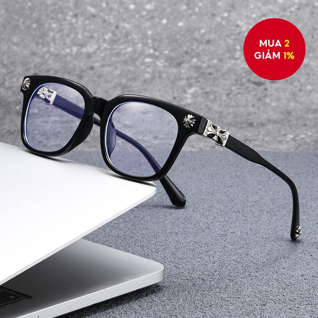 Kính Chống Ánh Sáng Xanh Cho Nam Nữ Khung Hộp Cổ Điển Không Theo toa Kính Quang Học