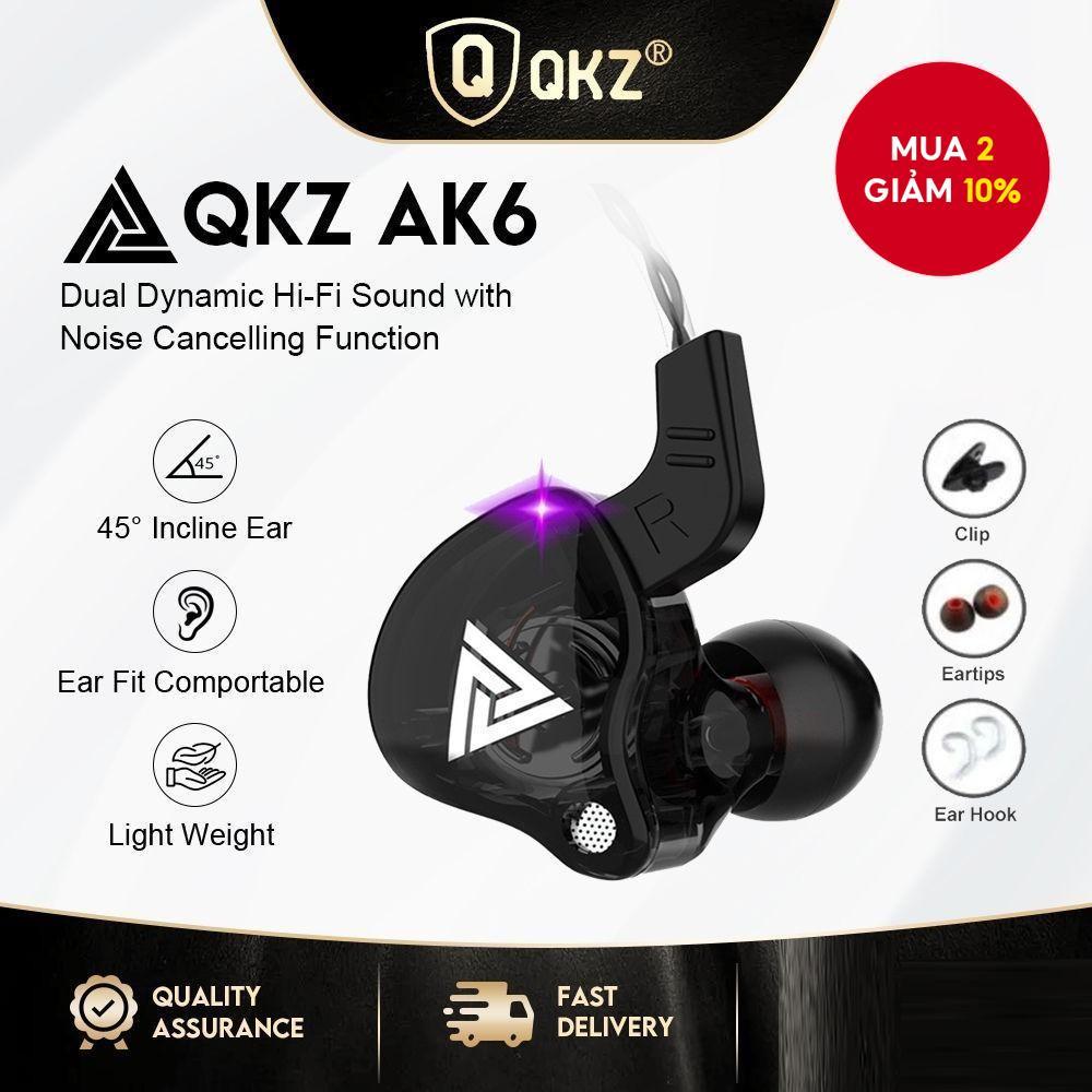 QKZ AK6 - Tai nghe thể thao AK6-X Tai nghe năng động chất lượng cao có micrô Phiên bản nâng cấp Tai 