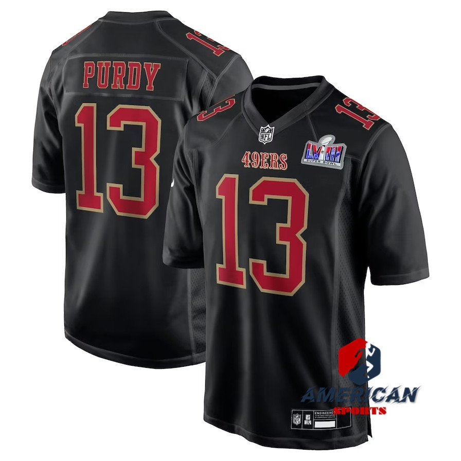 Jersey Nam San Francisco 49ers Brock Purdy Đen - NFL Super Bowl LVIII - Giới Hạn