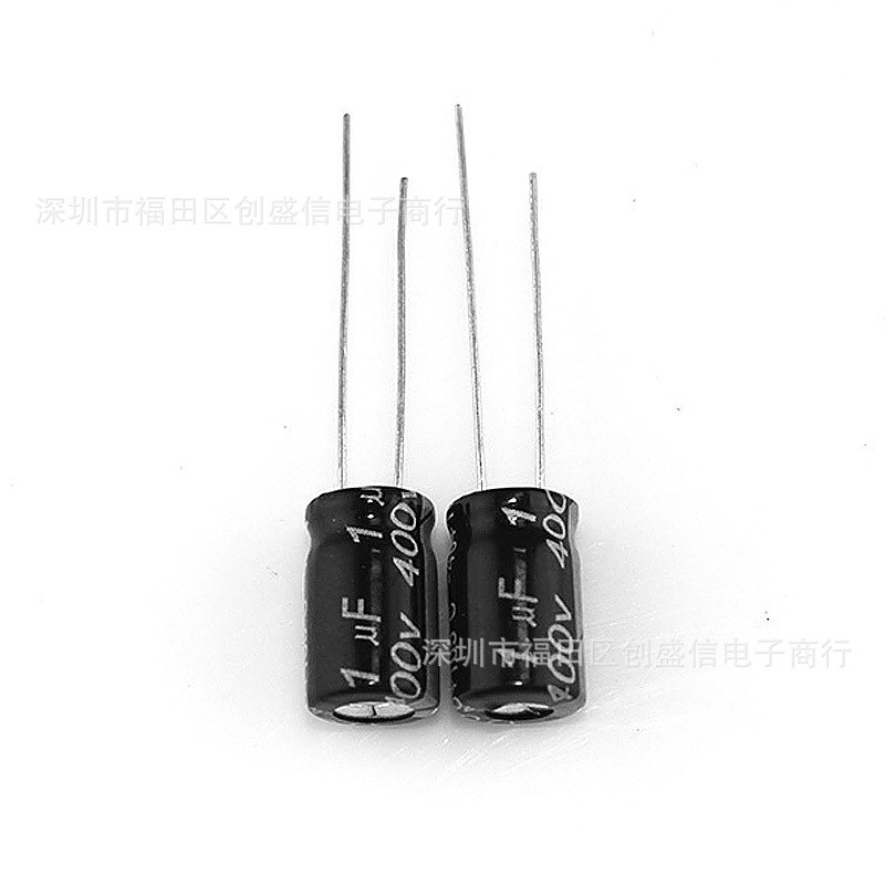 Tụ Điện Phân In-Line Chịu Điện Áp Cao 1UF / 400V Tập 6 * 12mm 400V1UF Tụ Điện Phân Cắm Vào