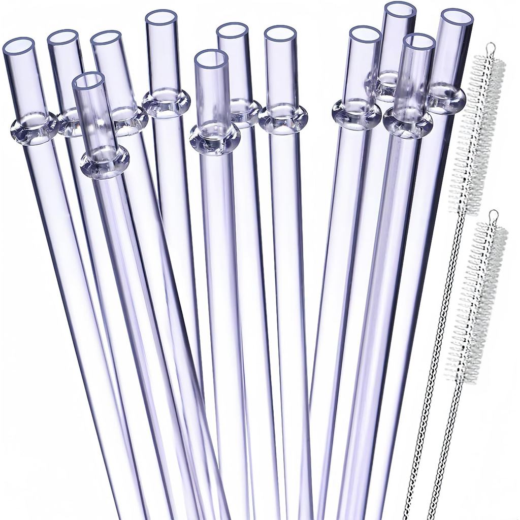 Ống hút uống nước bằng nhựa cứng dài có thể tái sử dụng, Ống hút thay thế trong suốt cho cốc 16OZ-32
