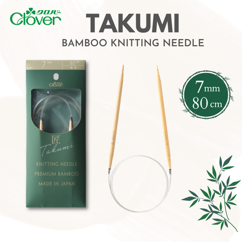 CLOVER TAKUMI Circular Knitting Needle Short 80cm Jumbo 7mm CL45-827, Japan Craft, DIY, Handmade, Se