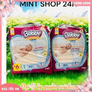   Hỏa tốc-LIVE VIDEO 300k  Tã dán sơ sinh Bobby S80 mới- Lõi nén mỏng thần kỳ 