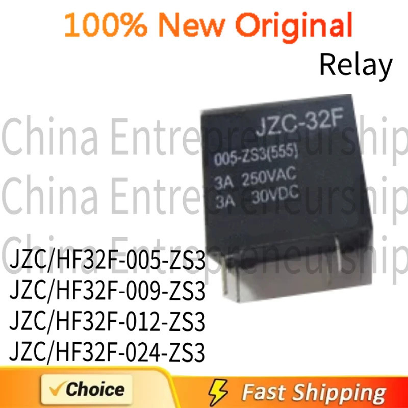 5 Rơle JZC / HF32F-005-ZS3 JZC / HF32F-009-ZS3 JZC / HF32F-012-ZS3 JZC / HF32F-024-ZS3 [5P3A một lần