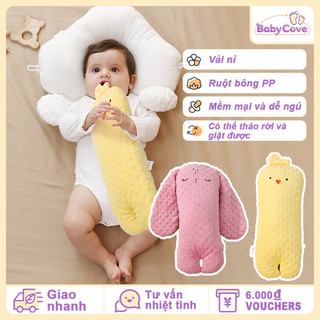 Gối Ôm Ngủ Cho Bé Sơ Sinh Mềm Mại, Vỏ Nhung An Toàn Thân Thiện Da, Hình Thú Dễ Thương Cho Bé 0-3 Tuổi