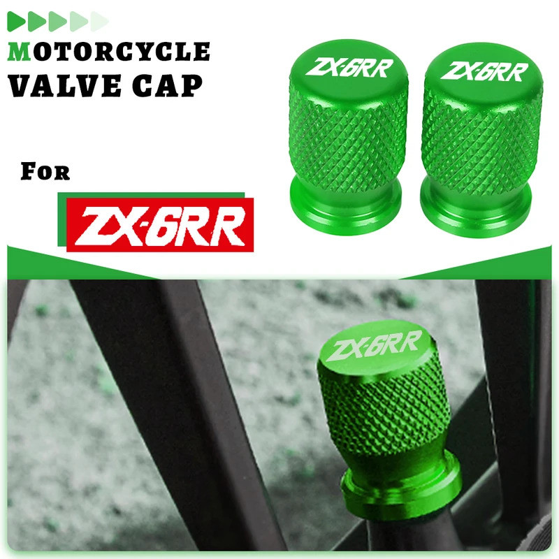 Xe Máy CNC CHO KAWASAKI ZX6R ZX6RR ZX-6R ZX-6RR 2000-2004 Xe Bánh Lốp Van Cổng Không Khí Thân Nắp Có
