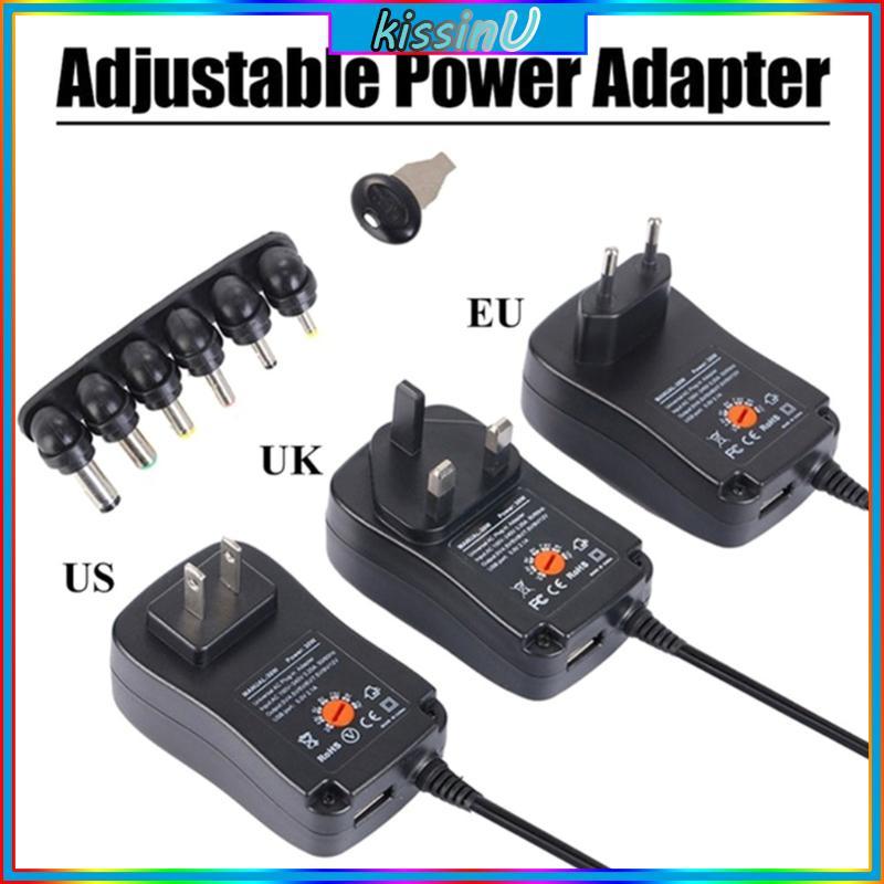 Universal Power Adapter with 6DC Plugs, Adjustable Voltage 3V to 12V Converter