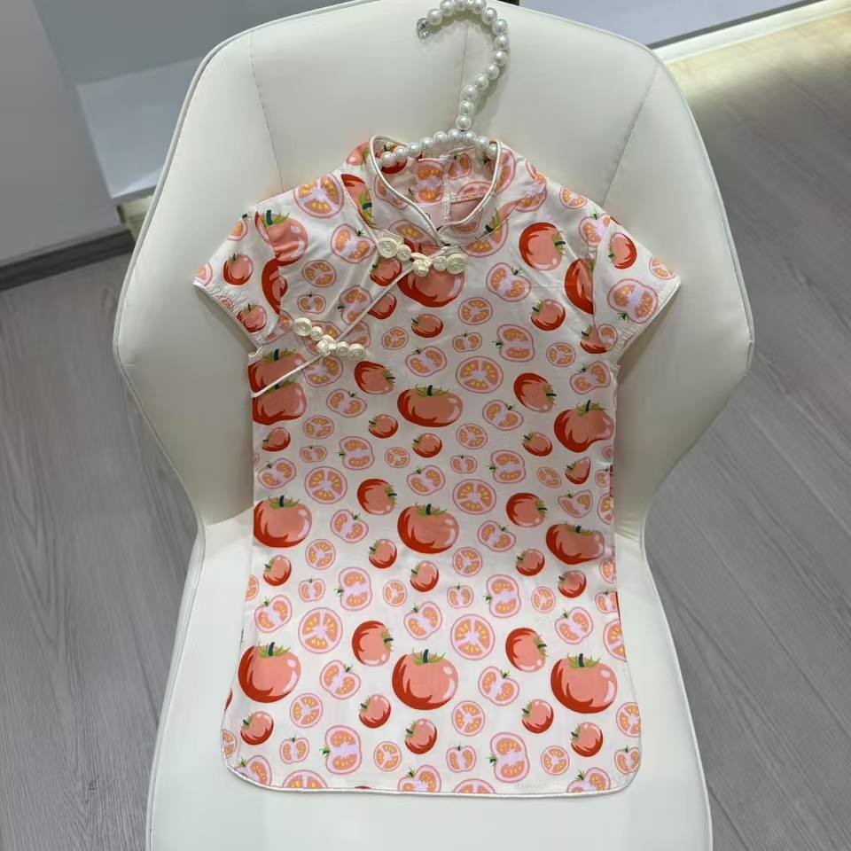 Bé Gái Sườn Xám Trẻ Em Cotton Sườn Xám Bé Gái Áo Cho Bé Gái Váy Phong Cách Trung Hoa 311.6