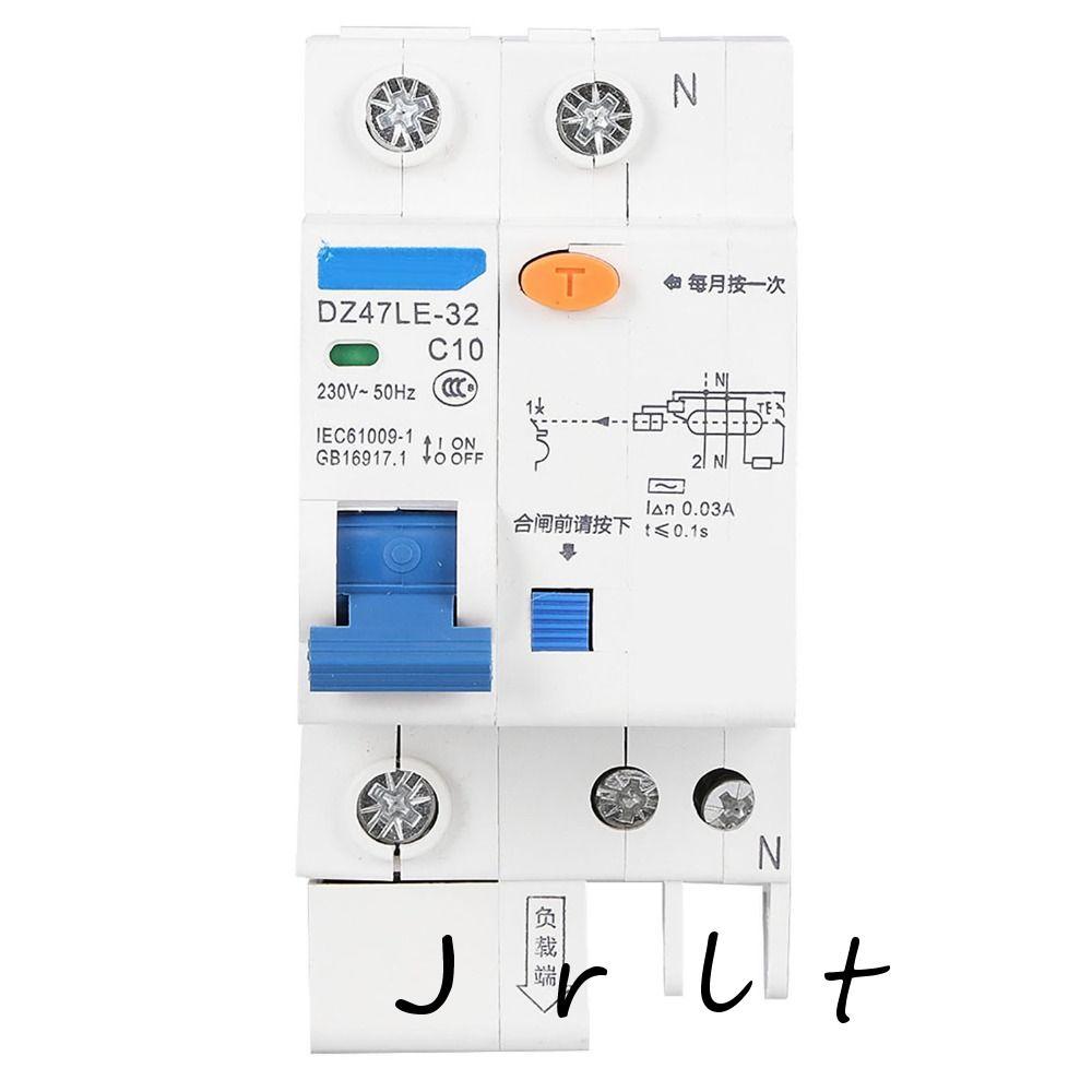 Bộ ngắt mạch JRLT, Bảo vệ rò rỉ DZ47LE-32 Bộ ngắt mạch dư, Thu nhỏ 230V 1P + N 10A DZ47LE-32 Bộ ngắt