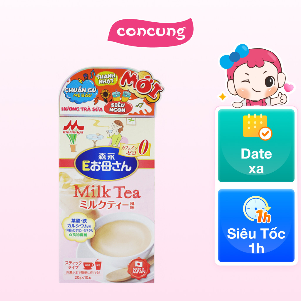 Thực phẩm bổ sung Morinaga E-Okasan hương trà sữa 200g (10 thanh)