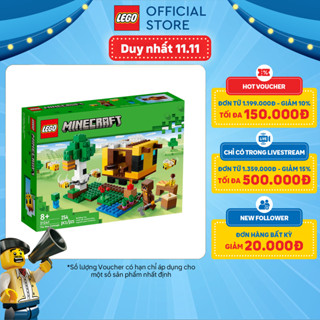  LEGO MINECRAFT 21241 Ngôi Nhà Ong  254 Chi Tiết  