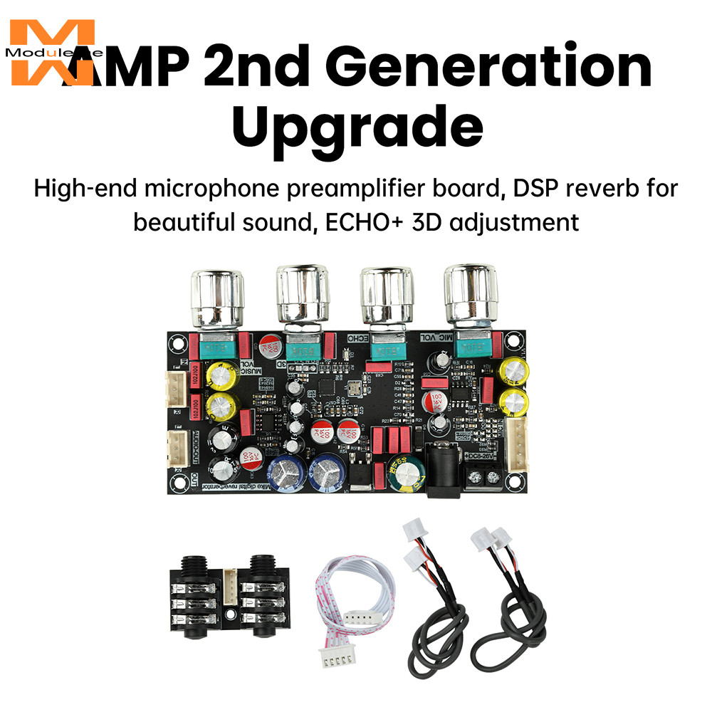 ZK-AMP DC8-26V Nâng cấp thế hệ thứ 2 Micro Audiophile Karaoke Reverb Board Micro K-Sing Preamp Effec