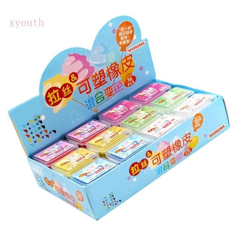 XY 36X Kneaded Eraser Art Eraser Soft Plastic Eraser Drawing Eraser Moldable Eraser For Sketching