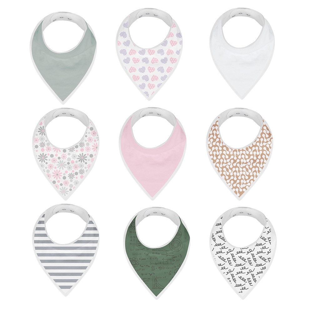 Phong Cách Mới Cho Bé Tam Giác Khăn Nước Bọt Sơ Sinh Cotton Nam Nữ Yếm Yếm Chống Thấm Nước Bán 909a