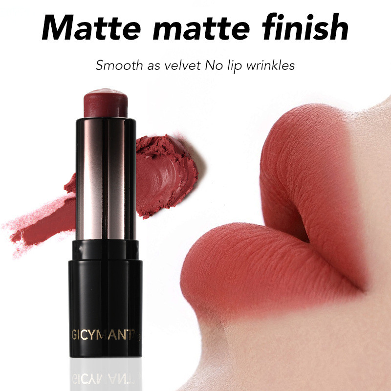 Trang điểm GICYMANTY Matte Lipstick Low Saturated Lip Gloss Non-Fade Non-Stick Cup 43EN