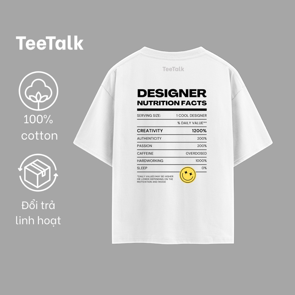 Áo thun designer cổ tròn tay ngắn TeeTalk