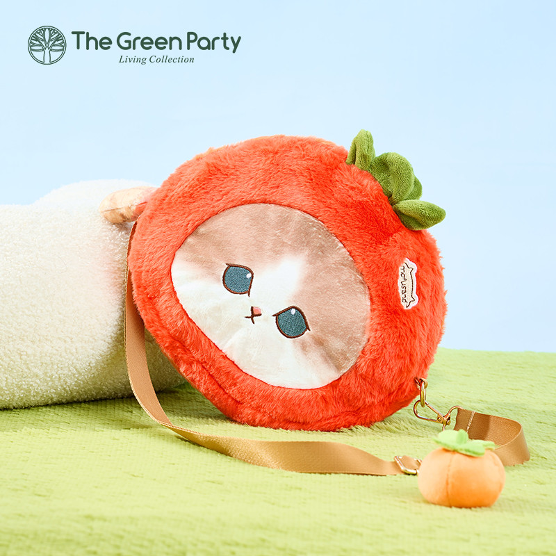 TheGreenParty Lucky Cat Good Persimmon Peanut Doll Bag Túi xách Ba lô Cô gái Ba lô sang trọng dễ thư